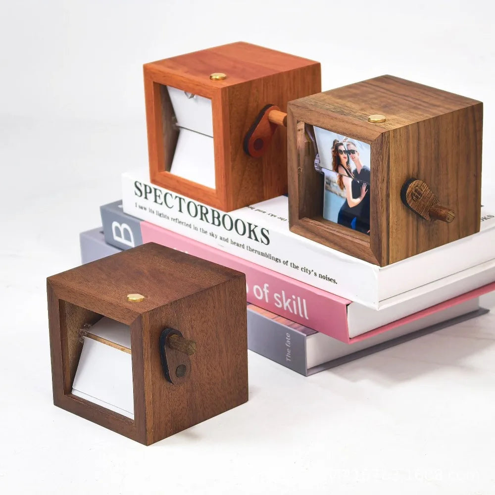 Hand Cranked Flip Book Photo Machine | 8/16 Pictures Dynamic Glowing Photo Album Creative Gift for Valentine'S Day Mother'S Day