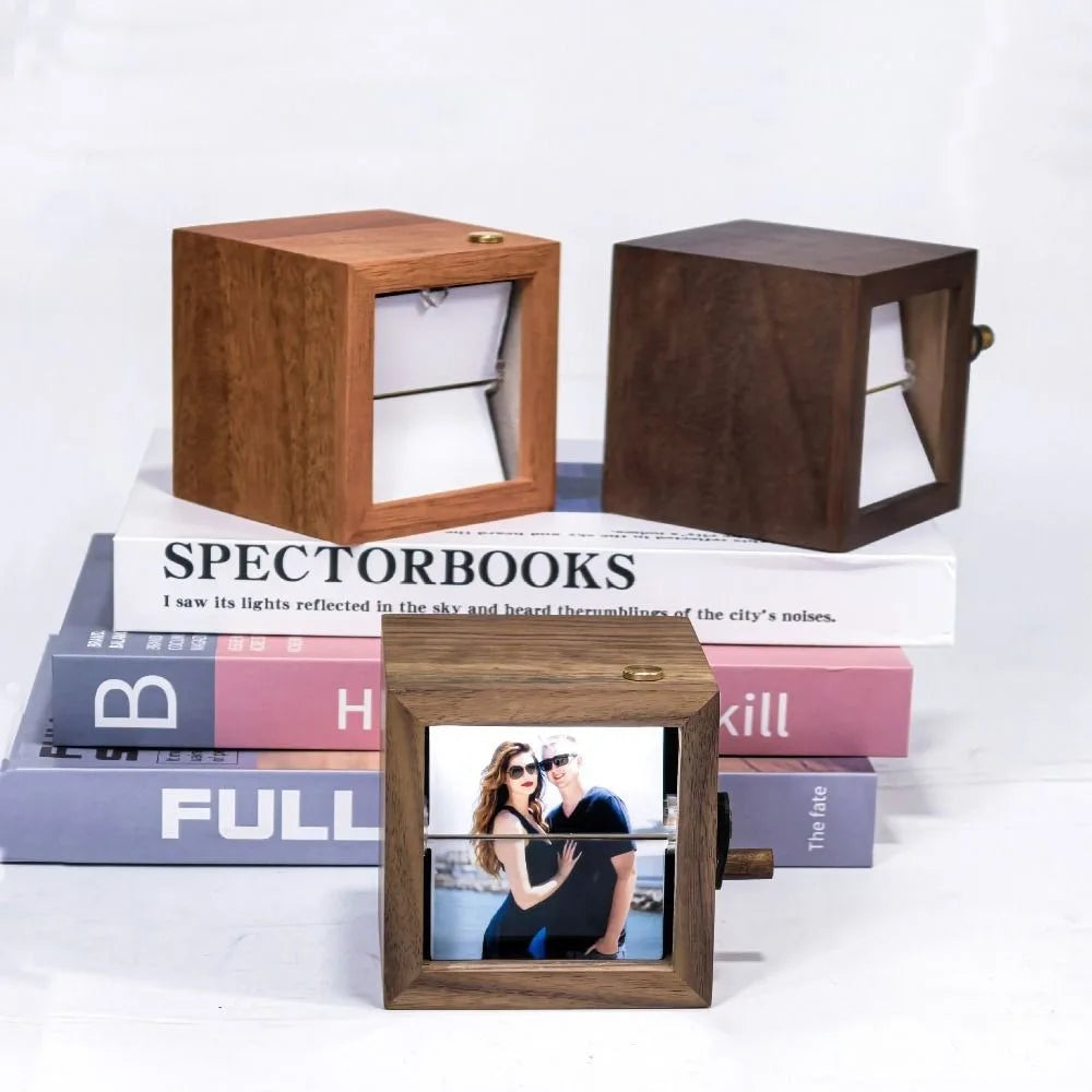 Hand Cranked Flip Book Photo Machine | 8/16 Pictures Dynamic Glowing Photo Album Creative Gift for Valentine'S Day Mother'S Day