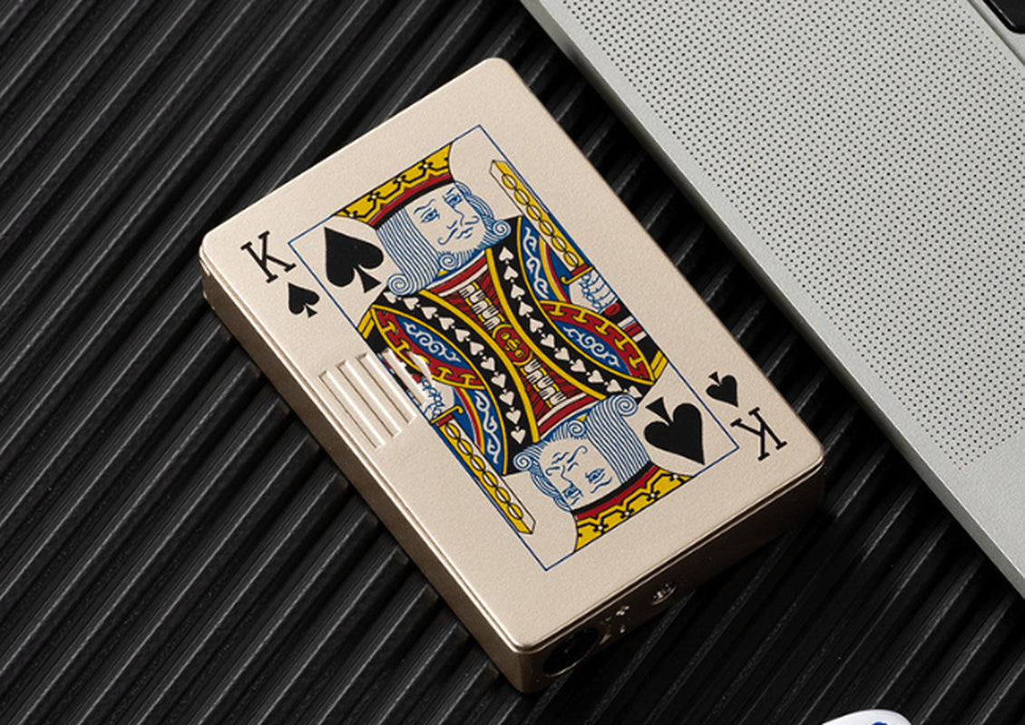 Creative Playing Card Lighter Jet Torch Green Flame Poker Lighter Metal Windproof Playing Card Lighter Funny Toy Smoking Accessories