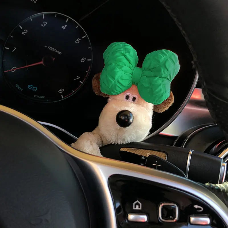 Cute Pig Plush Doll Creative Gift Car Windshield Wiper Decorations Home Decoration Kawaii Accessories Home Desk Ornament