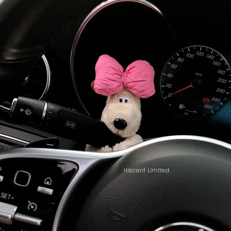 Cute Pig Plush Doll Creative Gift Car Windshield Wiper Decorations Home Decoration Kawaii Accessories Home Desk Ornament