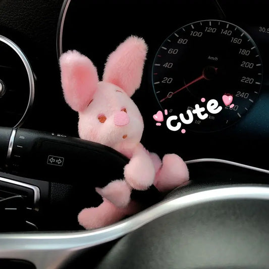 Cute Pig Plush Doll Creative Gift Car Windshield Wiper Decorations Home Decoration Kawaii Accessories Home Desk Ornament