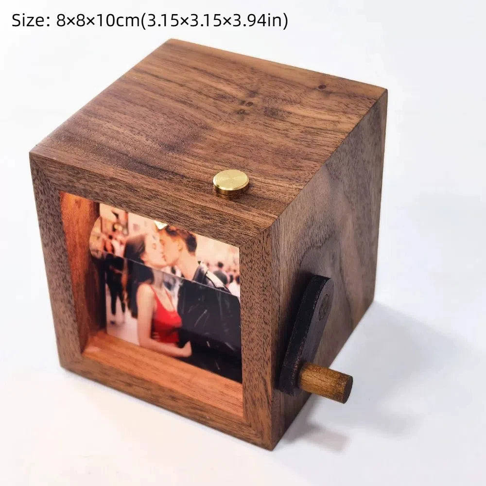 Hand Cranked Flip Book Photo Machine | 8/16 Pictures Dynamic Glowing Photo Album Creative Gift for Valentine'S Day Mother'S Day
