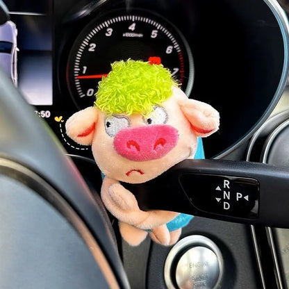 Cute Pig Plush Doll Creative Gift Car Windshield Wiper Decorations Home Decoration Kawaii Accessories Home Desk Ornament